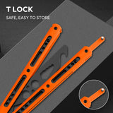 Upgraded Practice Butterfly Knife Trainer with Unsharpened Stainless Steel Dull Blade