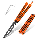 Upgraded Practice Butterfly Knife Trainer with Unsharpened Stainless Steel Dull Blade