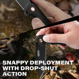 Folding Pocket Knife with D2 Steel, G10 Handle & Ball Bearing Flipper