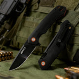 Folding Pocket Knife with D2 Steel, G10 Handle & Ball Bearing Flipper