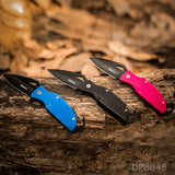 Lightweight EDC Folding Pocket Knife with Carabiner Clip and Fire Starter