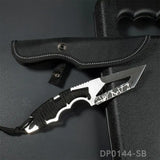 Full Tang Tanto Fixed Blade Knife with Sheath and Cord-Wrapped Handle