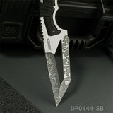 Full Tang Tanto Fixed Blade Knife with Sheath and Cord-Wrapped Handle