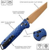 RBLACK 3.3" Tanto EDC Folding Knife with CPM S35VN Blade, Axis Lock G10 Handle