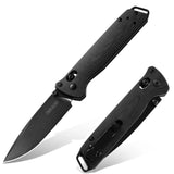 RBLACK 3.3" Tanto EDC Folding Knife with CPM S35VN Blade, Axis Lock G10 Handle