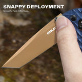 RBLACK 3.3" Tanto EDC Folding Knife with CPM S35VN Blade, Axis Lock