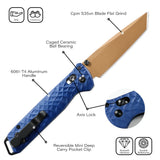 RBLACK 3.3" Tanto EDC Folding Knife with CPM S35VN Blade, Axis Lock