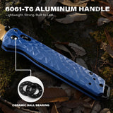 RBLACK 3.3" Tanto EDC Folding Knife with CPM S35VN Blade, Axis Lock