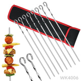 10PCS Skewer Grilling Accessories Set with Portable Bag for Outdoor Camping
