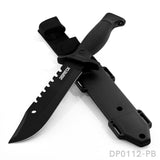 12.2" Tactical Bowie Survival Knife with Military Combat Fixed Blade and Kydex Sheath Dispatch Outdoor Life 