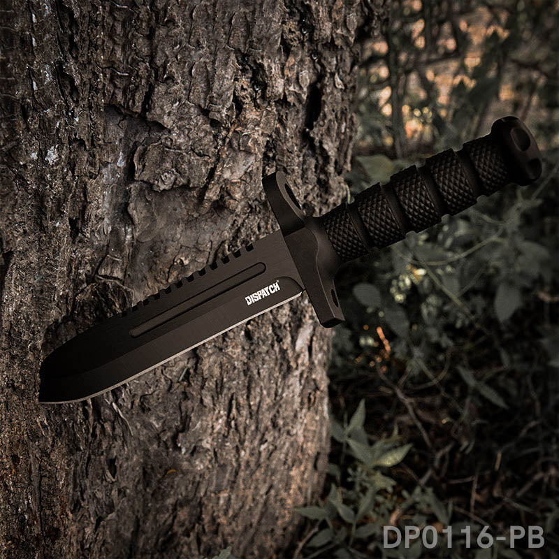 12.5 Military Black Tactical Survival FIXED BLADE HUNTING Knife w