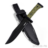 13.5'' Survival Jungle Fixed Blade Knife with Kydex Sheath for Camping, Hunting, Hiking and Adventure Dispatch Outdoor Life 