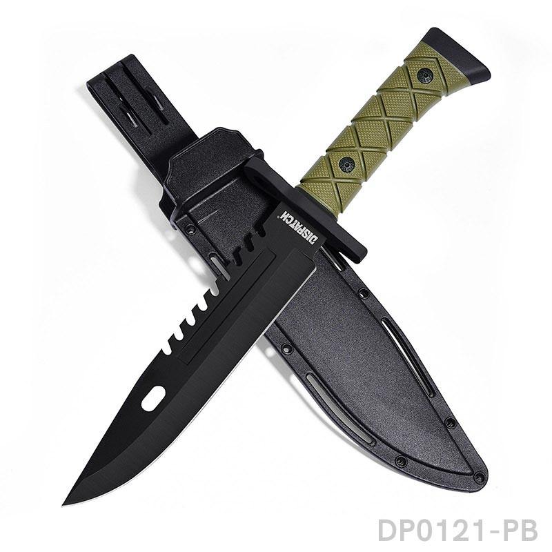 13.5'' Survival Jungle Fixed Blade Knife with Kydex Sheath for Camping, Hunting, Hiking and Adventure Dispatch Outdoor Life 