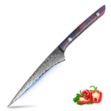 Hand-made Damascus Steel Kitchen Knife Fishing Knives Boning Knife Fruit Vegetables Slicing Outdoor