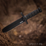 12.2" Tactical Bowie Survival Knife with Military Combat Fixed Blade and Kydex Sheath Dispatch Outdoor Life DP0117-PB 