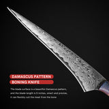Hand-made Damascus Steel Kitchen Knife Fishing Knives Boning Knife Fruit Vegetables Slicing Outdoor