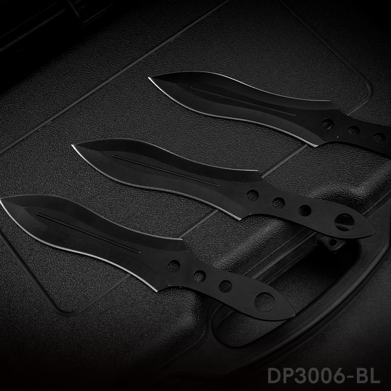 3 pcs Stainless Steel Fixd Blade Knives Set with Nylon Belt Sheath