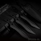 3 pcs Stainless Steel Fixd Blade Knives Set with Nylon Belt Sheath
