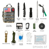34Pcs Survival Gear Set with First Aid & Fishing Kit for Camping Adventure