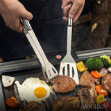 3PCS Grill Accessories with Spatula, Fork & BBQ Tongs for Camping