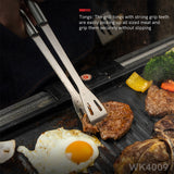 3PCS Grill Accessories with Spatula, Fork & BBQ Tongs for Camping