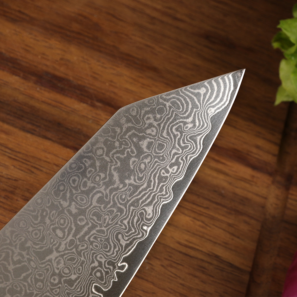 8'' Japanese Chef Kiritsuke Knife Kitchen Chef’s Knife 67 Layer Damascus Steel Blade with Fashion White ABS Handle