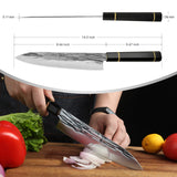 8.5'' Kitchen Sharp Chef Knife Sweden Sandvik 14c28n Steel Resin Handle Slicing Knives