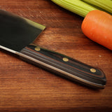 Professional Full Tang Butcher Knife Handmade Forged Serbian Knife Clad Steel Kitchen Cleaver Knives With Pakka Wood Handle