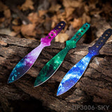 3pcs Multi-Color Throwing Knife/Kunai Knife with Plastic Sheath For Outdoor Survival Camping Dispatch Outdoor Life 