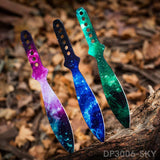 3pcs Multi-Color Throwing Knife/Kunai Knife with Plastic Sheath For Outdoor Survival Camping Dispatch Outdoor Life 