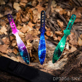 3pcs Multi-Color Throwing Knife/Kunai Knife with Plastic Sheath For Outdoor Survival Camping Dispatch Outdoor Life 