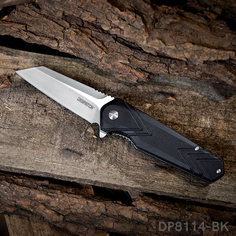 4.5' Folding Pocket Knife with 8cr Blade and G10 Handle
