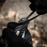 4.75'' Closed Folding Pocket Knife with Mini Flashlight, Serrated Clip Point Blade and Aluminum Handle for Outdoor, Tactical, Survival, and EDC - Dispatch Outdoor Life