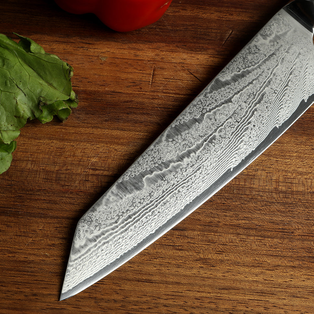 Simón Damascus small chef kitchen Knife octogonal handle