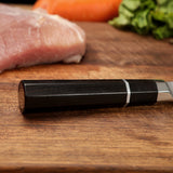 7.5'' Damascus Steel Santoku Knife Professional Kitchen Japanese Knife Ergonomic Elegant Ebony Octagon Handle Kitchen Knives