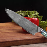 8'' Chef Knife 67 Layers Damascus Steel Blade Gyuto Knife Japanese Style VG10 Kitchen knife Resin Abalone Shell Handle