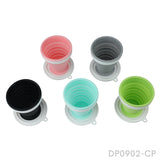 5 Pack Silicone Folding Travel Cup Set for Camping and Outdoor