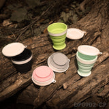 5 Pack Silicone Folding Travel Cup Set for Camping and Outdoor