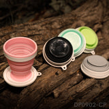 5 Pack Silicone Folding Travel Cup Set for Camping and Outdoor
