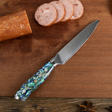 5'' Utility Knife 67 Layers Damascus Steel Japanese Style Kitchen Knife Exquisite Resin Abalone Shell Handle