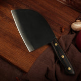 Professional Full Tang Butcher Knife Handmade Forged Serbian Knife Clad Steel Kitchen Cleaver Knives With Pakka Wood Handle