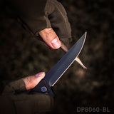 5" Closed Folding Pocket knife 8Cr Rainbow Staright Blade with G10 Handle