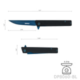 5" Closed Folding Pocket knife 8Cr Rainbow Staright Blade with G10 Handle