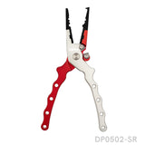 6.7" Aluminum Braid Cutters Split Ring Fishing Pliers with Sheath and Lanyard