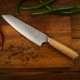 Professional VG10 Damascus Steel Kitchen Kiritsuke Knife Sharply 8Inch Japanese Chef Knife With Natural Olive Wood Handle