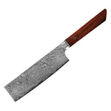 6'' Nakiri Knives 67 Layers Damascus Stainless Steel Golden Rosewood Handle