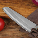 Japanese 8 inch 440C Stainless Steel Chef Knife Burning Blade Resin Turquoise Handle Butcher Knife Kitchen