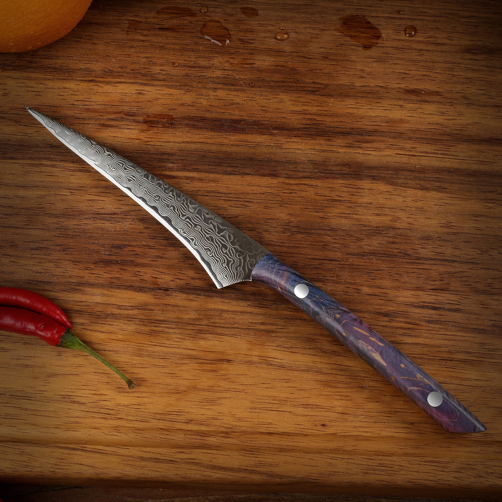 Hand-made Damascus Steel Kitchen Knife Fishing Knives Boning Knife Fru –  Dispatch Knives