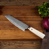 8'' Japanese Chef Kiritsuke Knife Kitchen Chef’s Knife 67 Layer Damascus Steel Blade with Fashion White ABS Handle