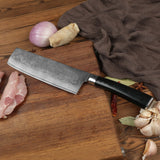 Professional 7.5'' VG10 Steel Kitchen Nakiri Knife Ebony Handle